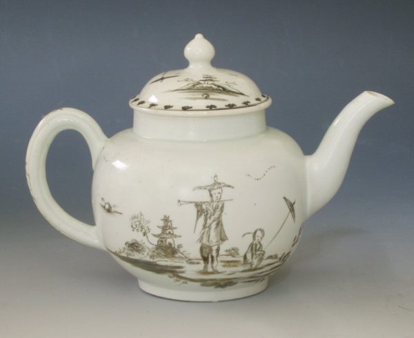 An extremely rare Liverpool, William Reid teapot