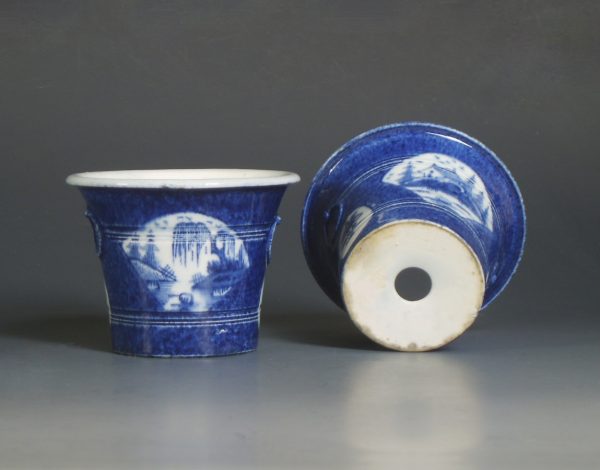 Pair of Bow porcelain cache pots