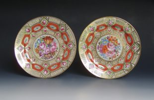 Pair of Coalport porcelain plates